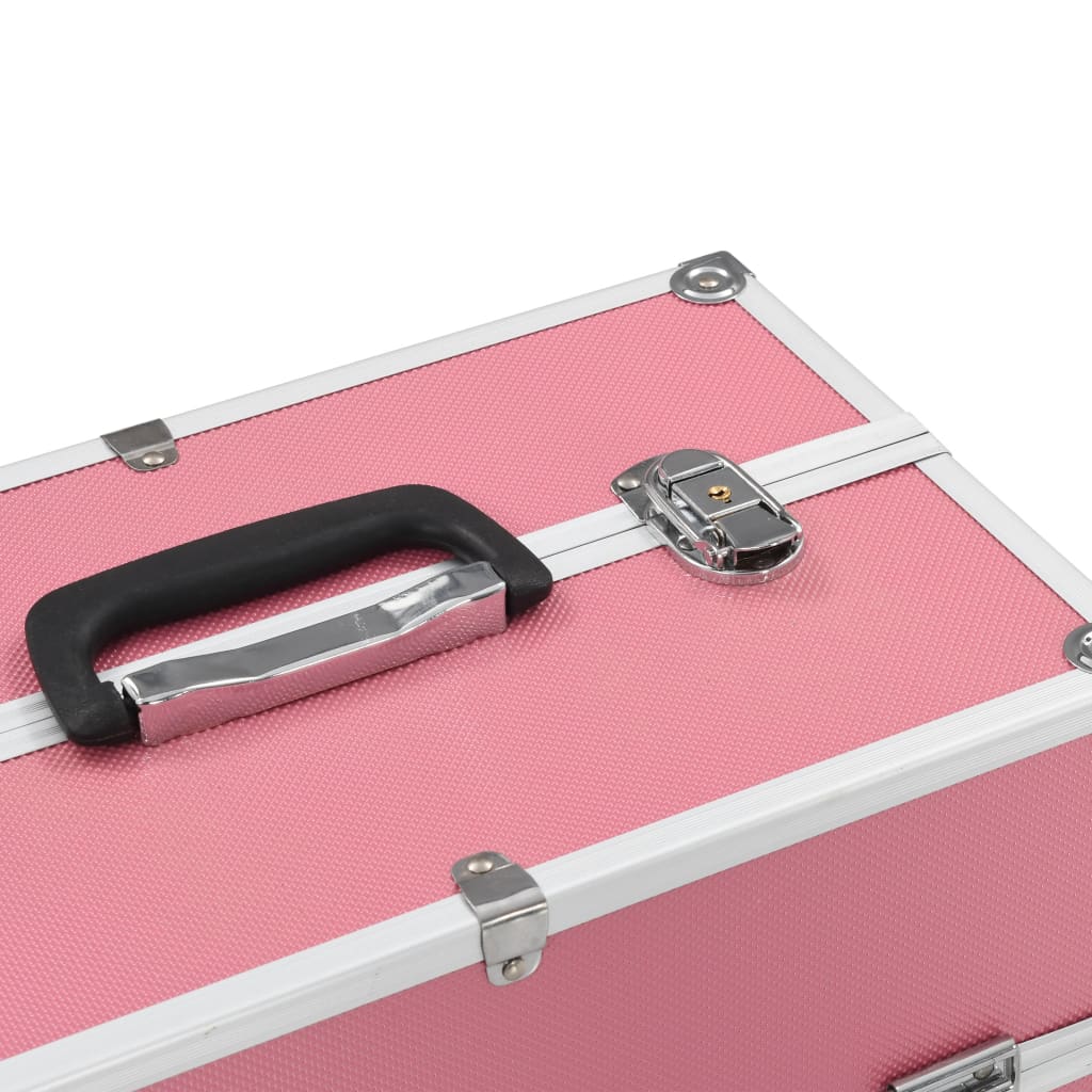 Kosmetikkoffer 38x23x34 cm Rosa Aluminium - Premium Kulturtaschen - Just €65.61! Shop now at homesales4u