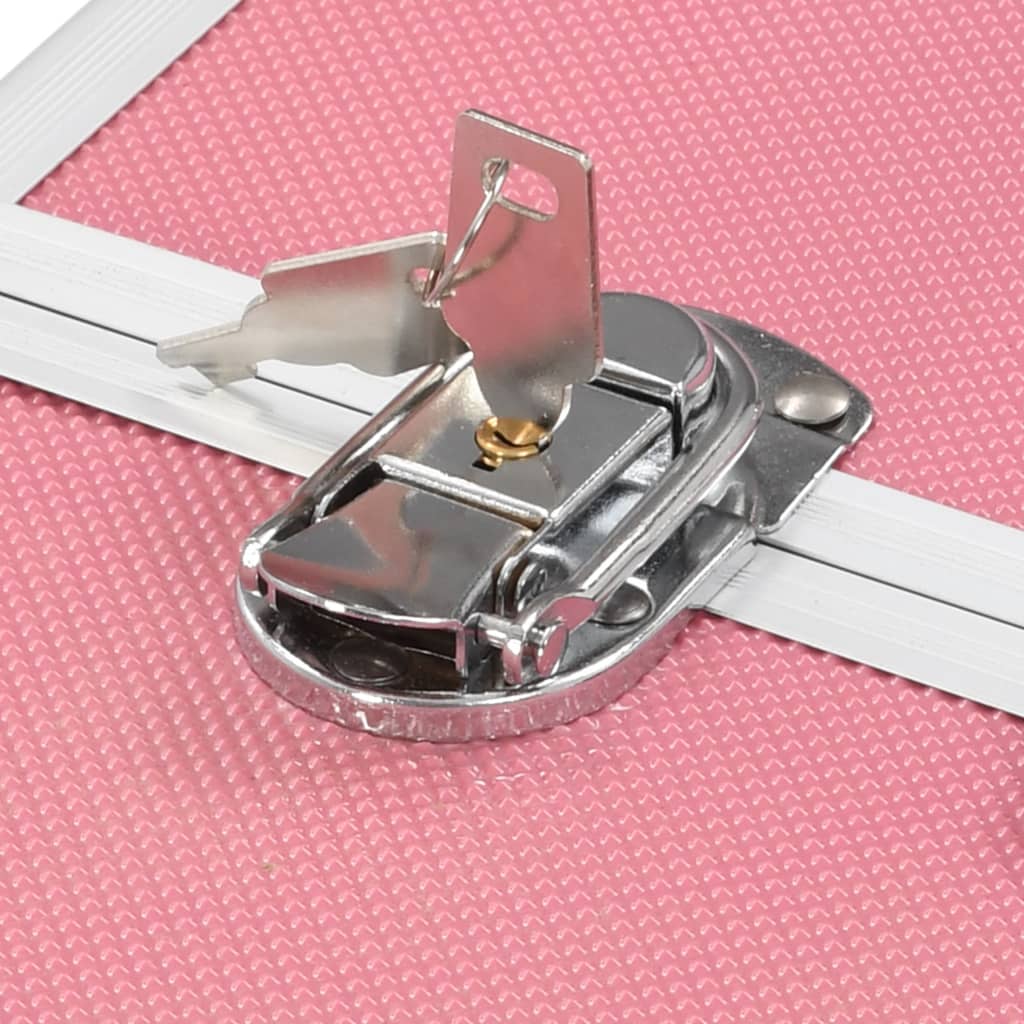 Kosmetikkoffer 38x23x34 cm Rosa Aluminium - Premium Kulturtaschen - Just €65.61! Shop now at homesales4u