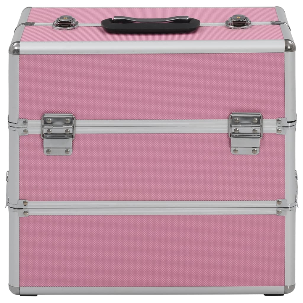 Kosmetikkoffer 37x24x35 cm Rosa Aluminium - Premium Kulturtaschen - Just €60.94! Shop now at homesales4u