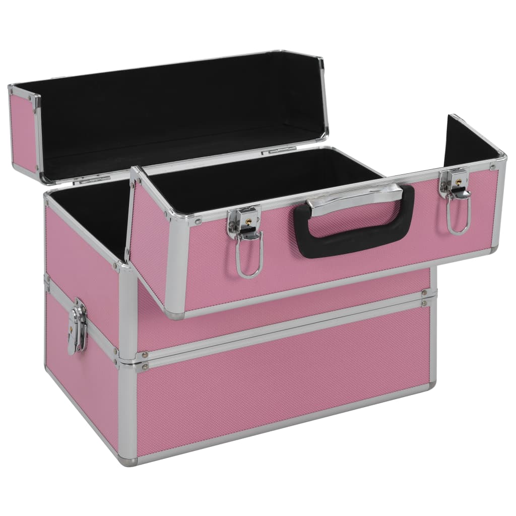 Kosmetikkoffer 37x24x35 cm Rosa Aluminium - Premium Kulturtaschen - Just €60.94! Shop now at homesales4u