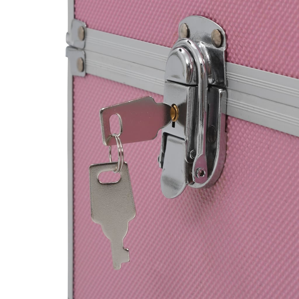 Kosmetikkoffer 37x24x35 cm Rosa Aluminium - Premium Kulturtaschen - Just €60.94! Shop now at homesales4u