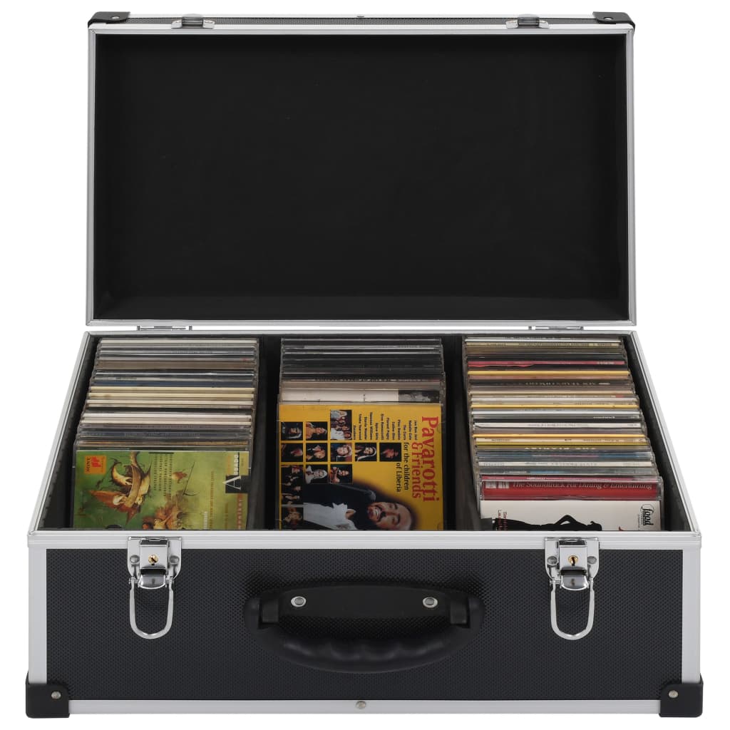 CD-Koffer für 60 CDs Aluminium ABS Schwarz - Premium CD-/DVD-Ordnungssysteme - Just €55.55! Shop now at homesales4u