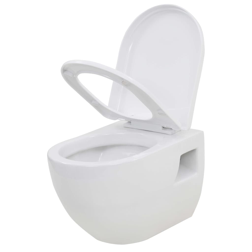 Hänge-Toilette mit Einbau-Spülkasten Keramik Weiß - Premium Toiletten - Just €414.85! Shop now at homesales4u
