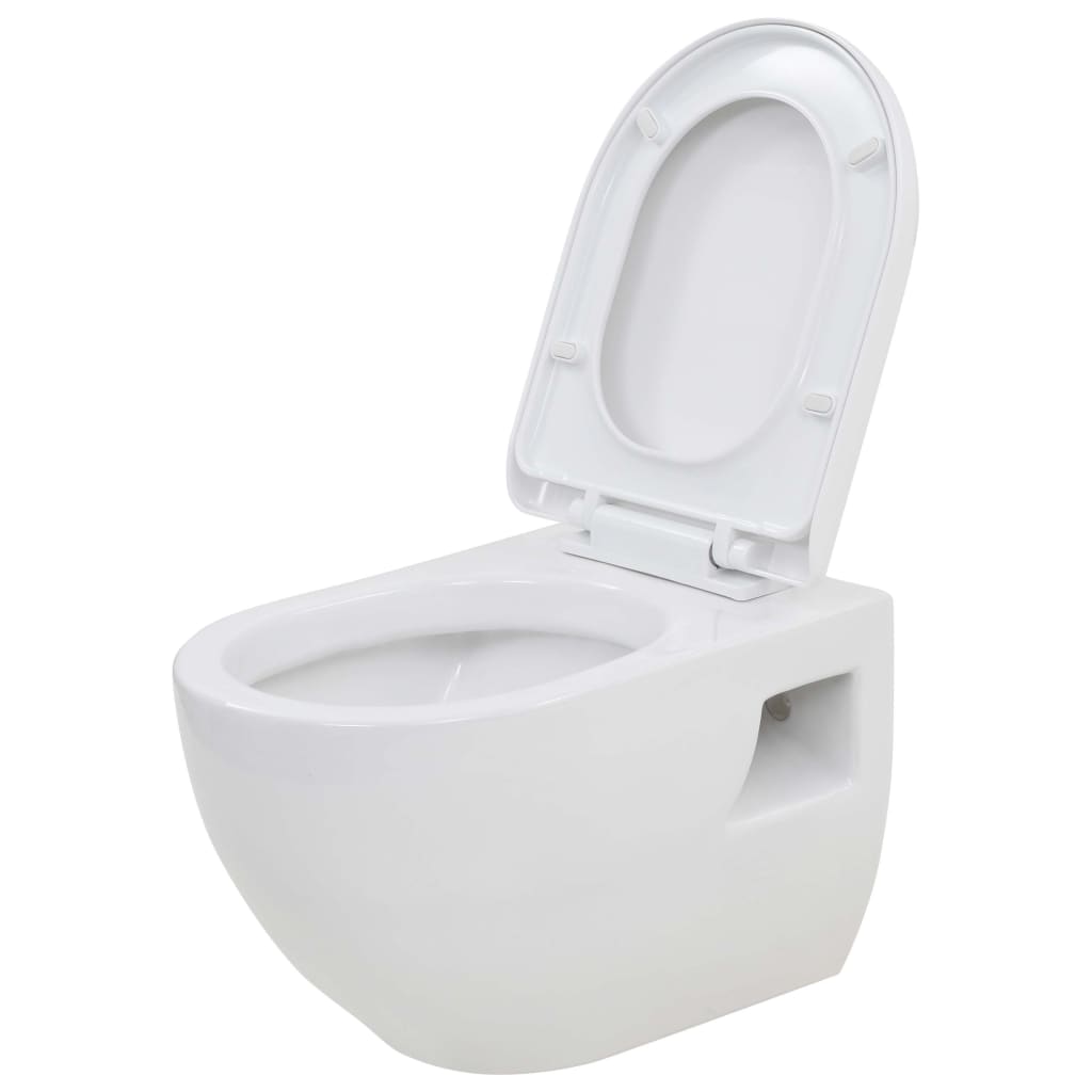 Hänge-Toilette mit Einbau-Spülkasten Keramik Weiß - Premium Toiletten - Just €414.85! Shop now at homesales4u