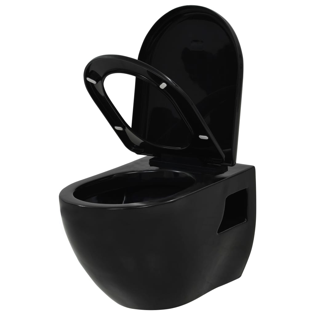 Hänge-Toilette mit Einbau-Spülkasten Keramik Schwarz - Premium Toiletten - Just €446.30! Shop now at homesales4u