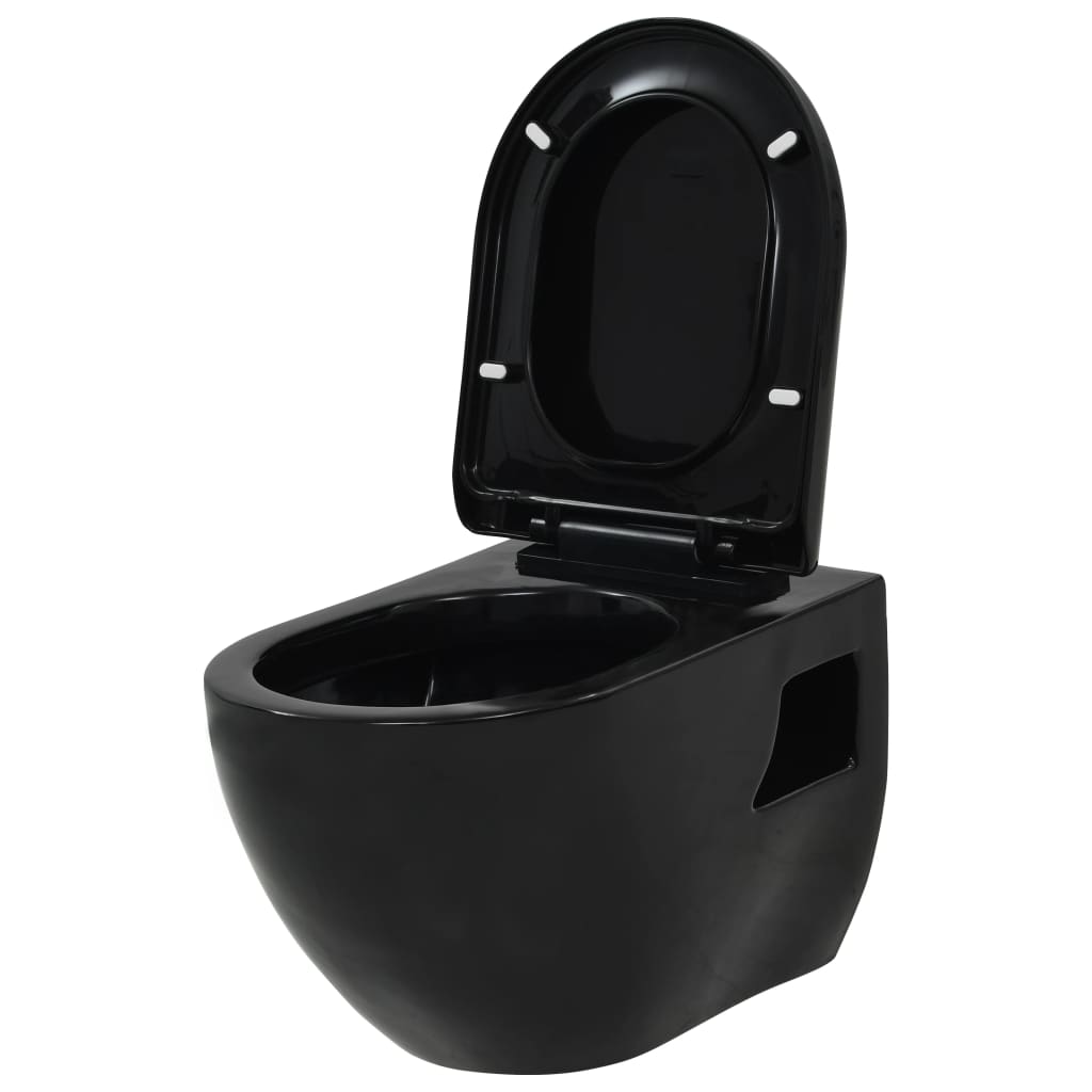 Hänge-Toilette mit Einbau-Spülkasten Keramik Schwarz - Premium Toiletten - Just €446.30! Shop now at homesales4u