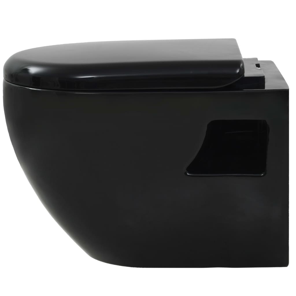 Hänge-Toilette mit Einbau-Spülkasten Keramik Schwarz - Premium Toiletten - Just €446.30! Shop now at homesales4u