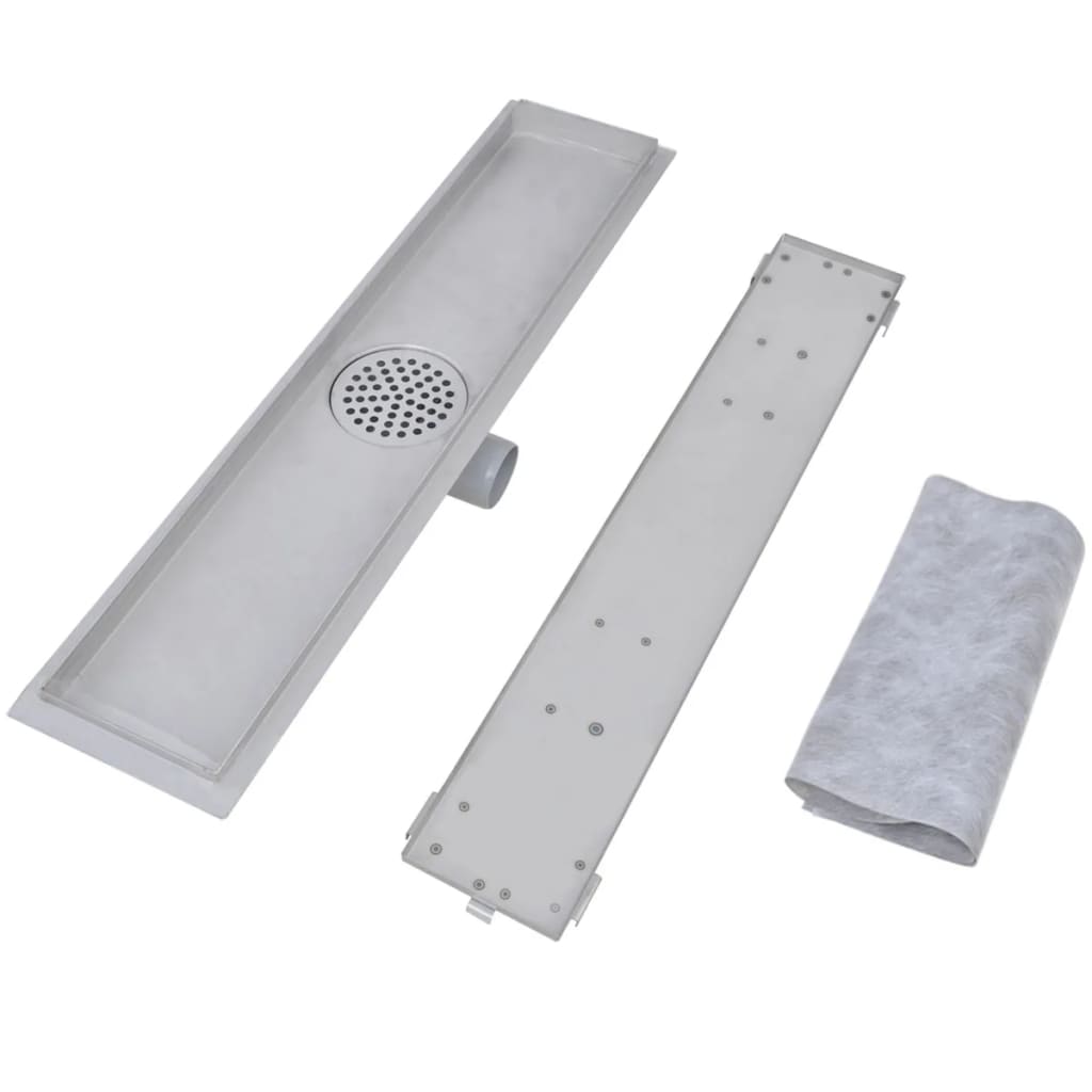 Lineare Duschrinnen 2 Stk. 630 x 140 mm Edelstahl - Premium Abflüsse - Just €136.09! Shop now at homesales4u