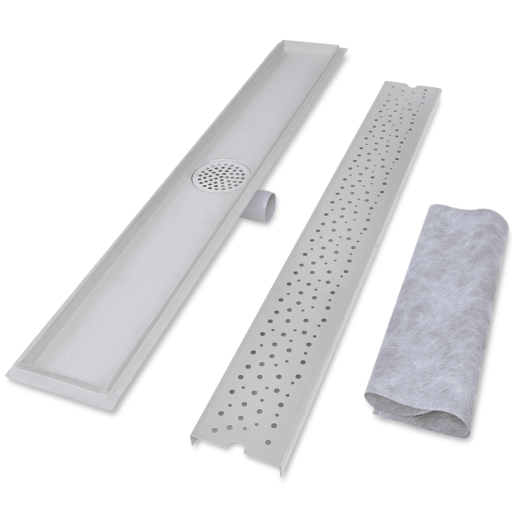 Lineare Duschrinnen 2 Stk. Blasen 930 x 140 mm Edelstahl - Premium Abflüsse - Just €128.73! Shop now at homesales4u