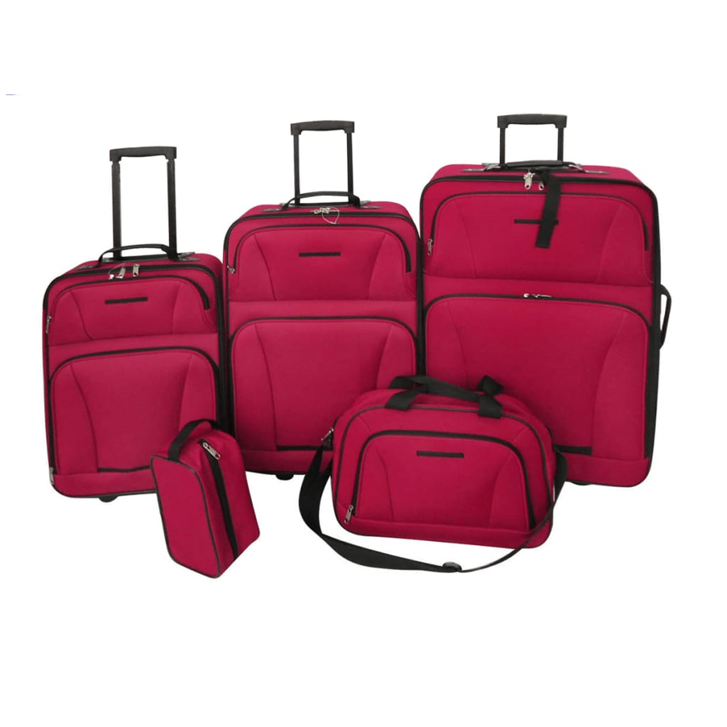 Reiseset Kofferset 5-teilig Rot - Premium Reisekoffer - Just €142.81! Shop now at homesales4u