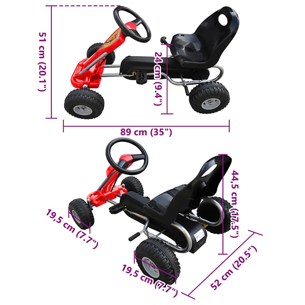 Pedal Go-Kart Rot - Premium Lauflernwagen & Rutsch- & Tretfahrzeuge - Just €131.74! Shop now at homesales4u