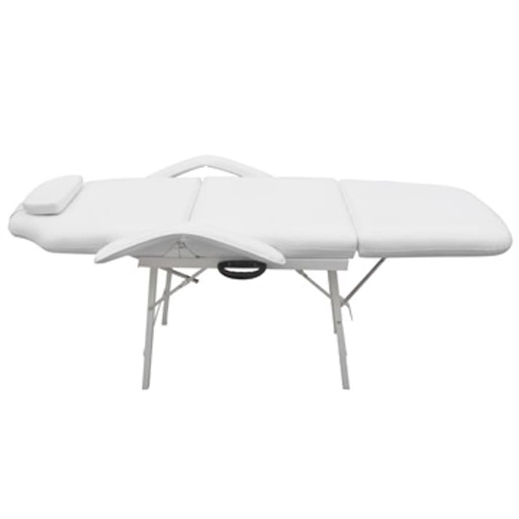 Kosmetikstuhl Tragbar Kunstleder 185×78×76 cm Weiß - Premium Massagestühle - Just €268.92! Shop now at homesales4u