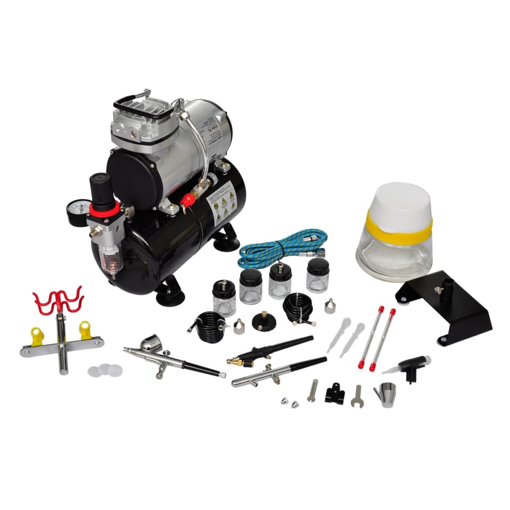 Airbrush Profi Komplett-Set mit 3 Pistolen - Premium Kompressoren - Just €345! Shop now at homesales4u