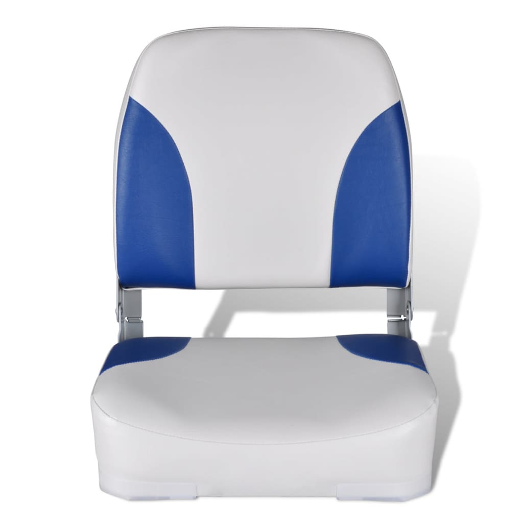 Bootssitz Klappbar Blau-Weiß 41x36x48 cm - Premium Segelboot-Zubehör - Just €76.90! Shop now at homesales4u