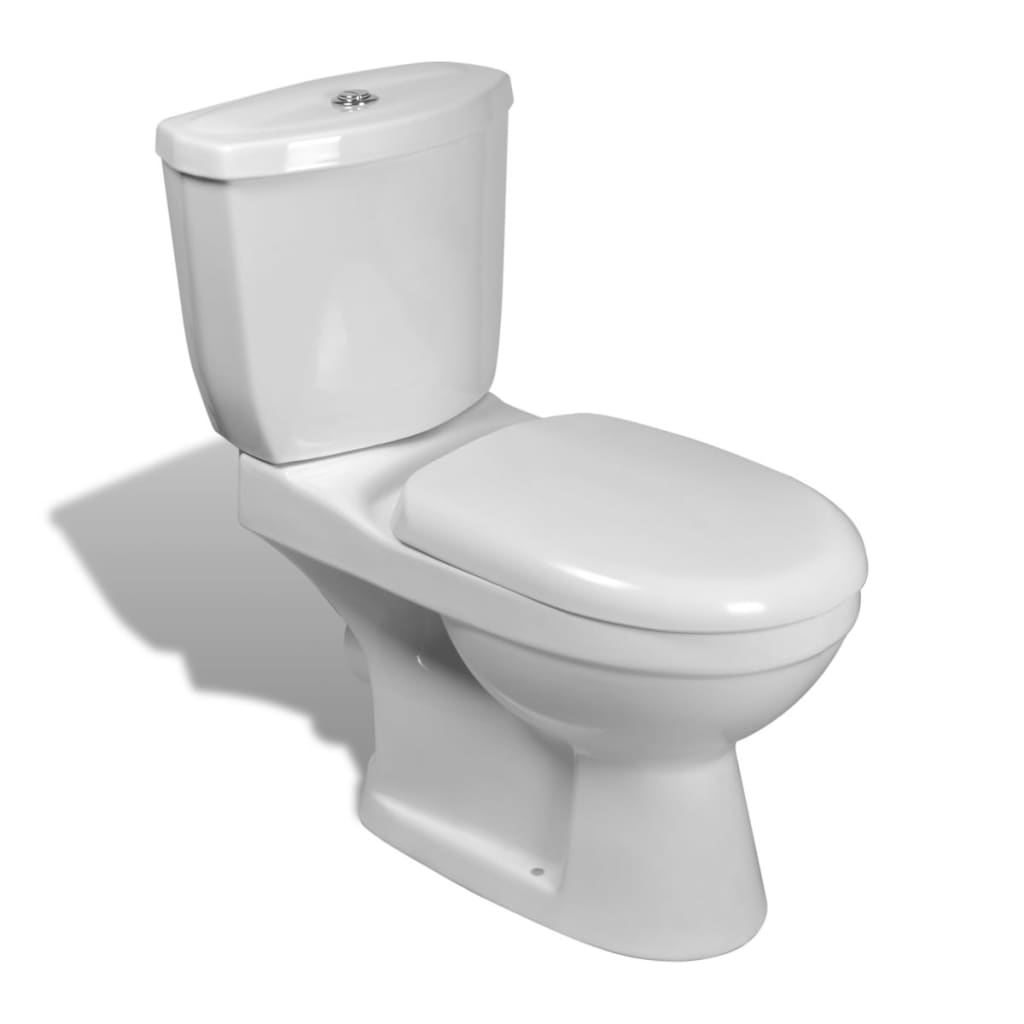 Toilette mit Spülkasten Weiß - Premium Toiletten - Just €312.09! Shop now at homesales4u