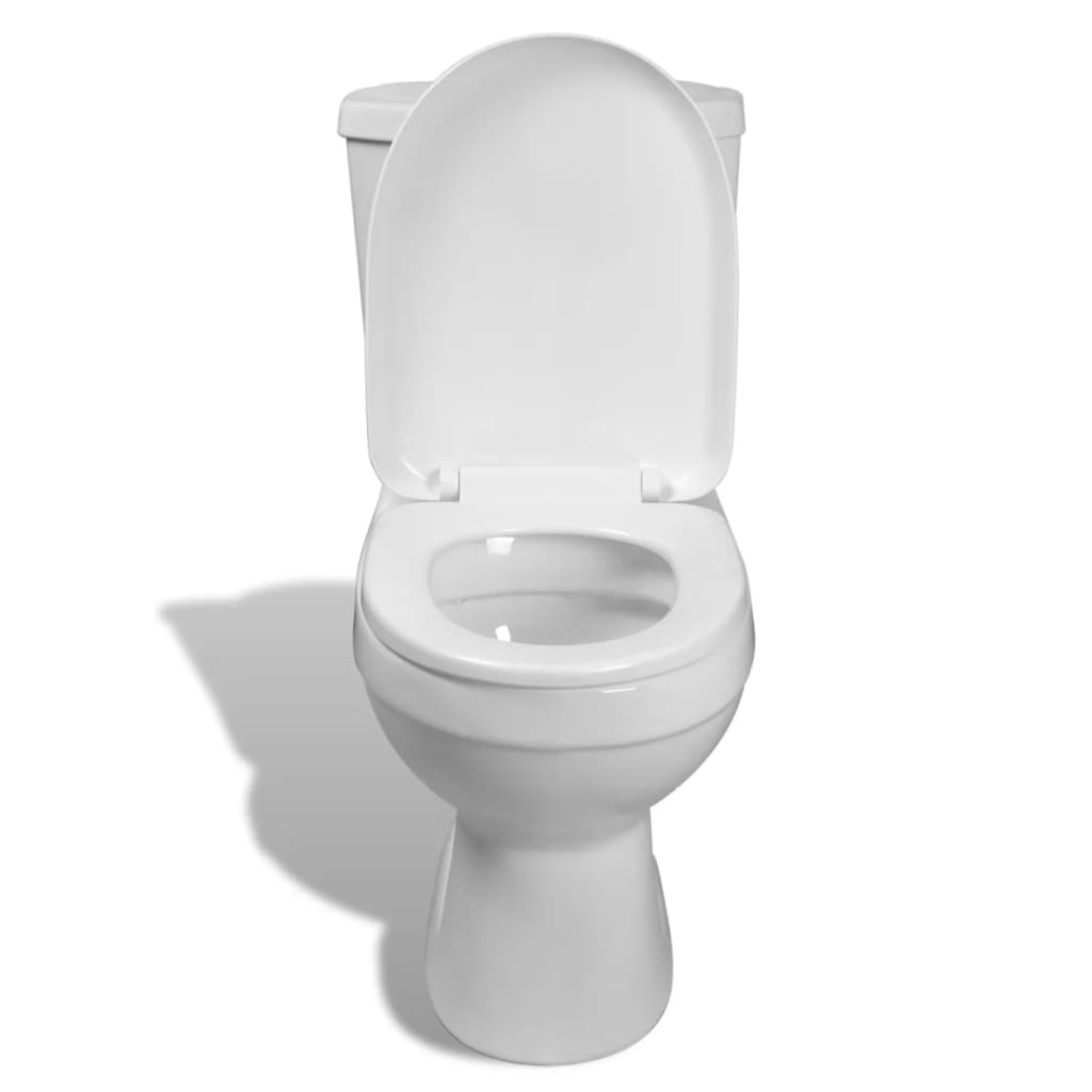 Toilette mit Spülkasten Weiß - Premium Toiletten - Just €312.09! Shop now at homesales4u