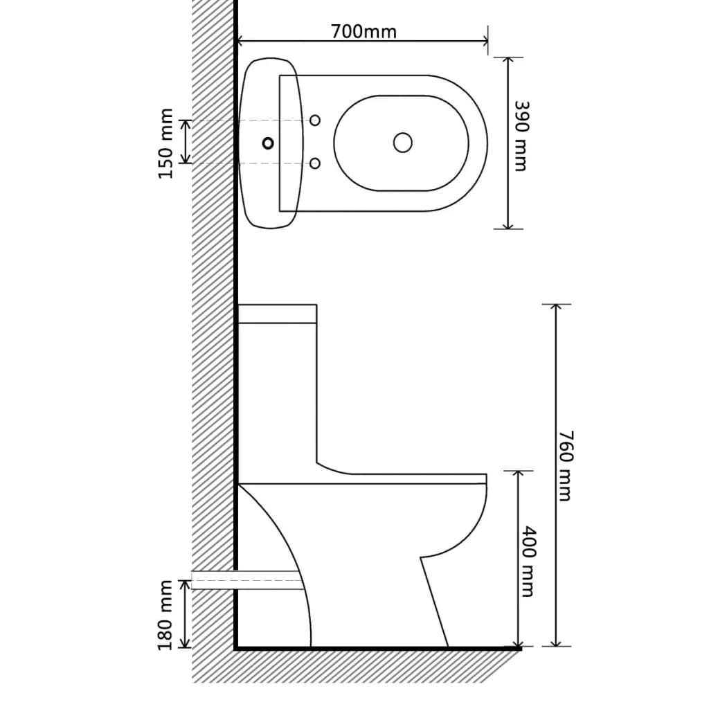 Toilette mit Spülkasten Weiß - Premium Toiletten - Just €312.09! Shop now at homesales4u
