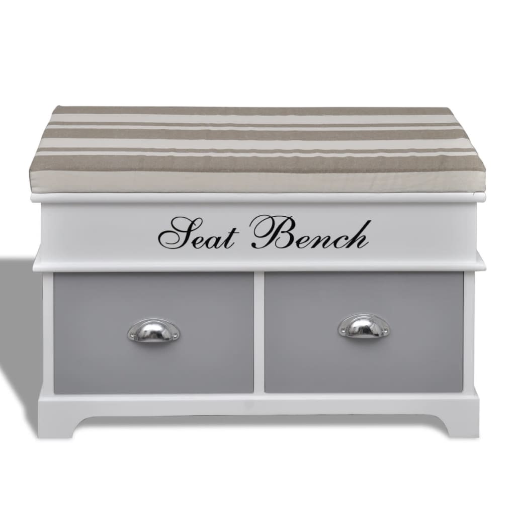 Schrank Sitzbank Truhenbank +Kissen+2 Schublade - Premium Truhen- & Flurbänke - Just €142.67! Shop now at homesales4u