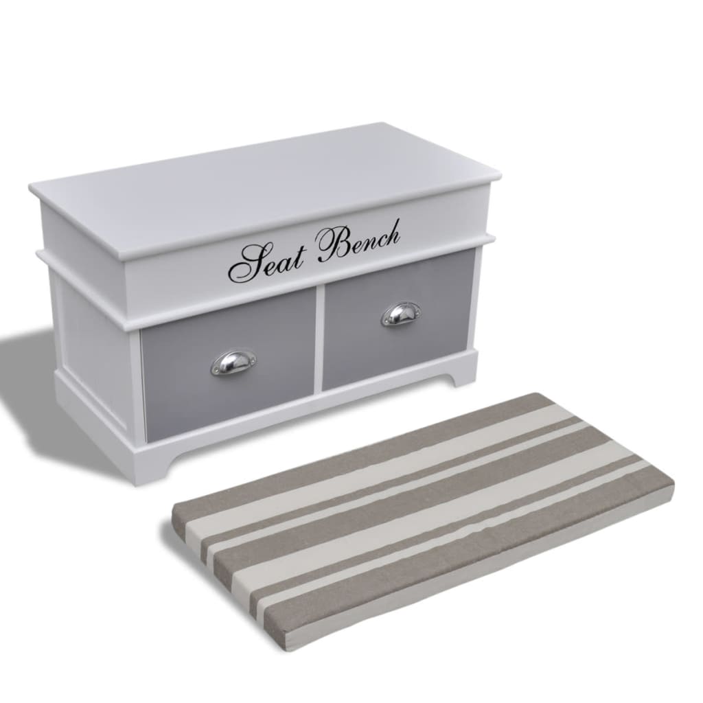Schrank Sitzbank Truhenbank +Kissen+2 Schublade - Premium Truhen- & Flurbänke - Just €142.67! Shop now at homesales4u