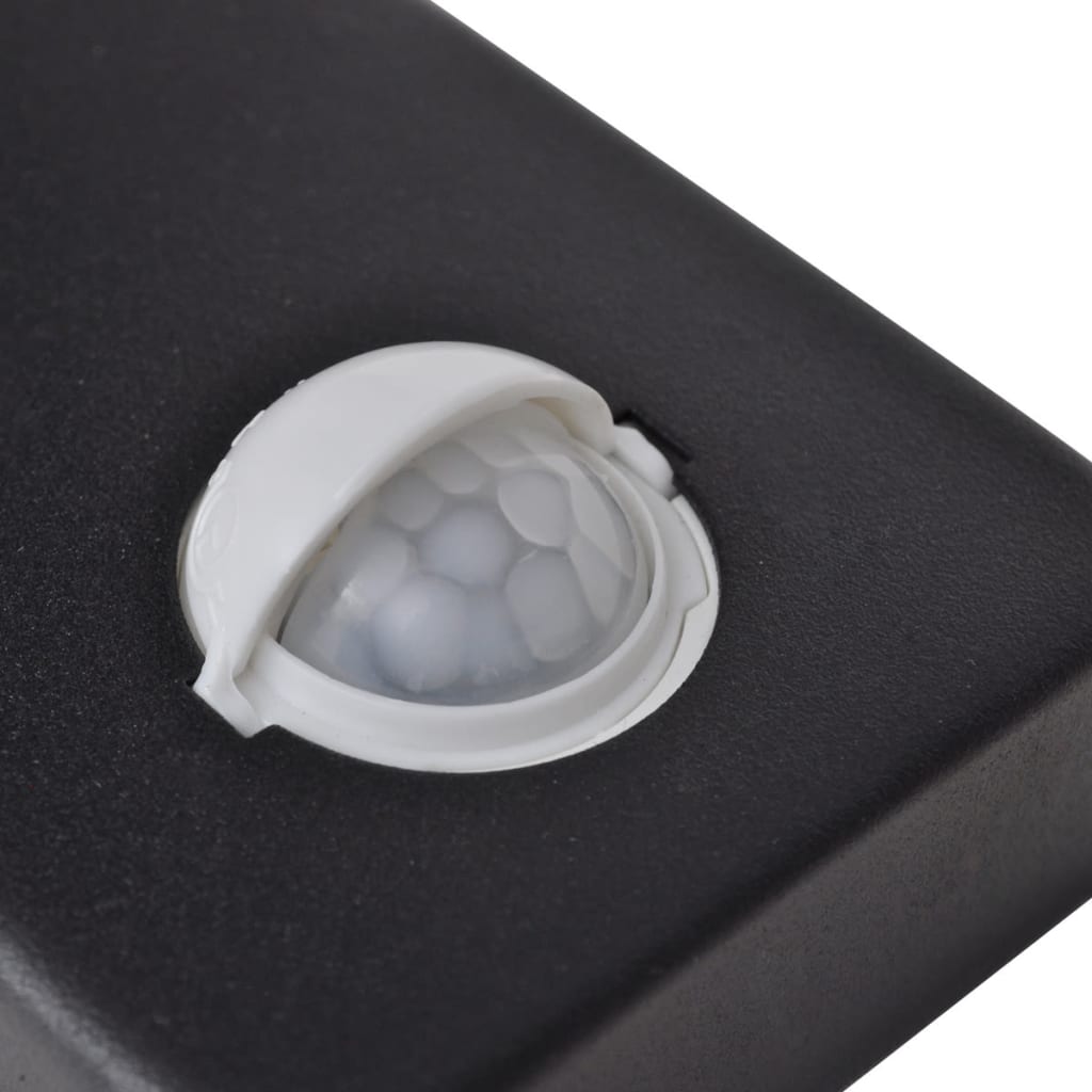 LED-Wandleuchte Edelstahl Zylinderform Schwarz mit Sensor - Premium Außenbeleuchtung - Just €55.65! Shop now at homesales4u