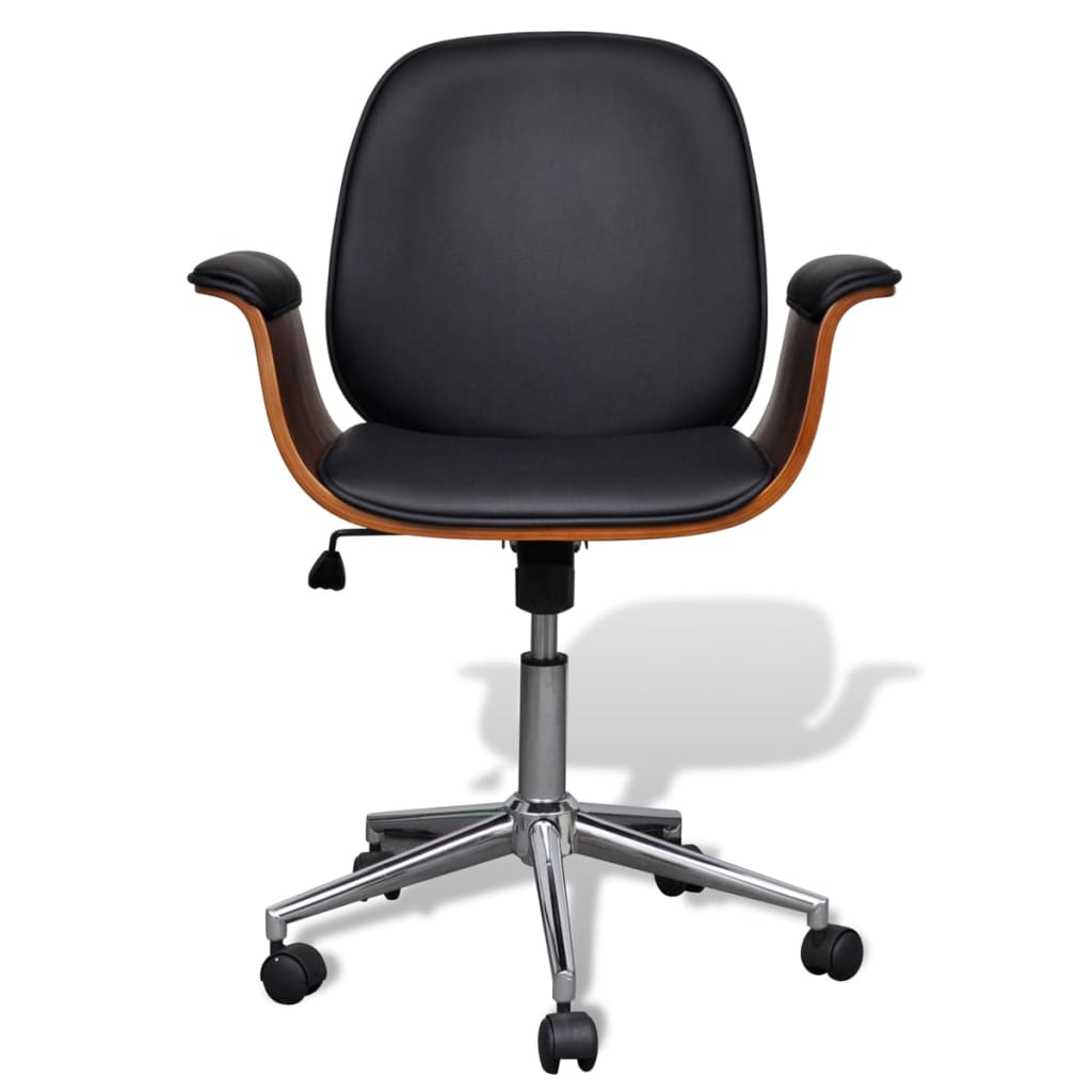 Drehbarer Armlehnstuhl Bugholz und Kunstleder - Premium Bürostühle - Just €251.45! Shop now at homesales4u