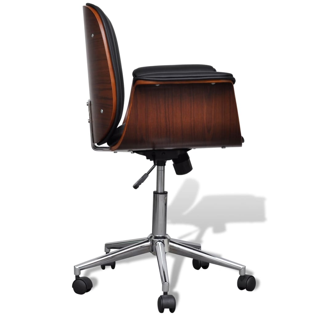 Drehbarer Armlehnstuhl Bugholz und Kunstleder - Premium Bürostühle - Just €251.45! Shop now at homesales4u