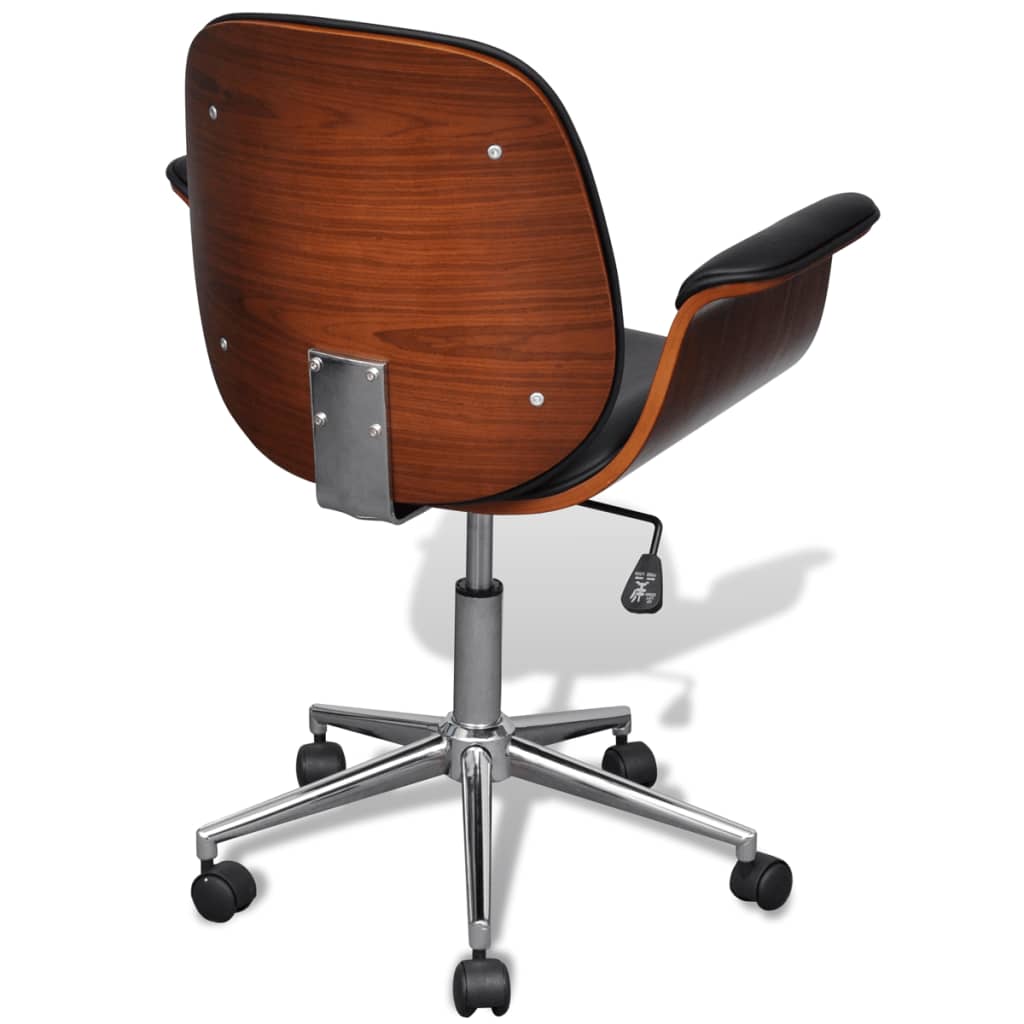 Drehbarer Armlehnstuhl Bugholz und Kunstleder - Premium Bürostühle - Just €251.45! Shop now at homesales4u