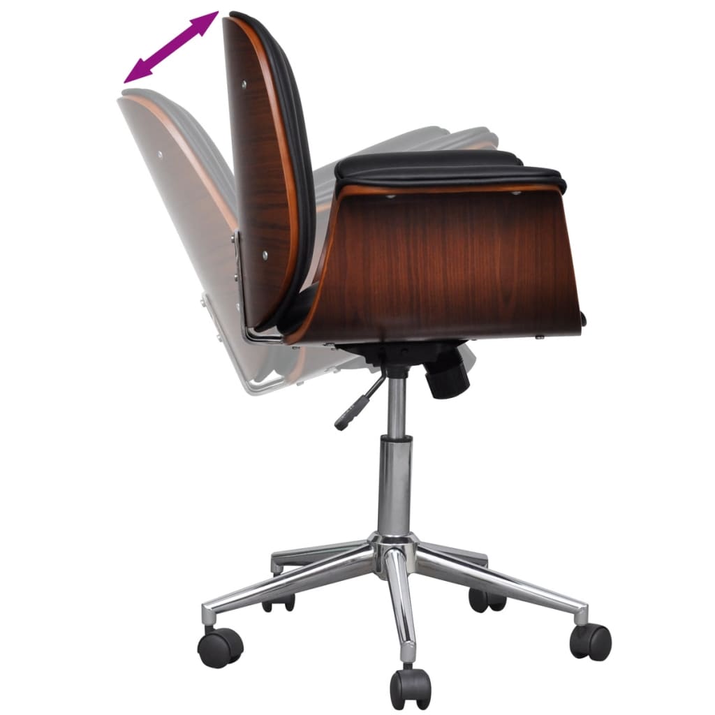 Drehbarer Armlehnstuhl Bugholz und Kunstleder - Premium Bürostühle - Just €251.45! Shop now at homesales4u