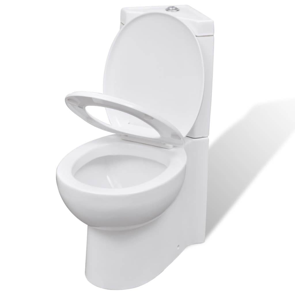 Toilette für Ecke Keramik Weiß - Premium Toiletten - Just €302.78! Shop now at homesales4u