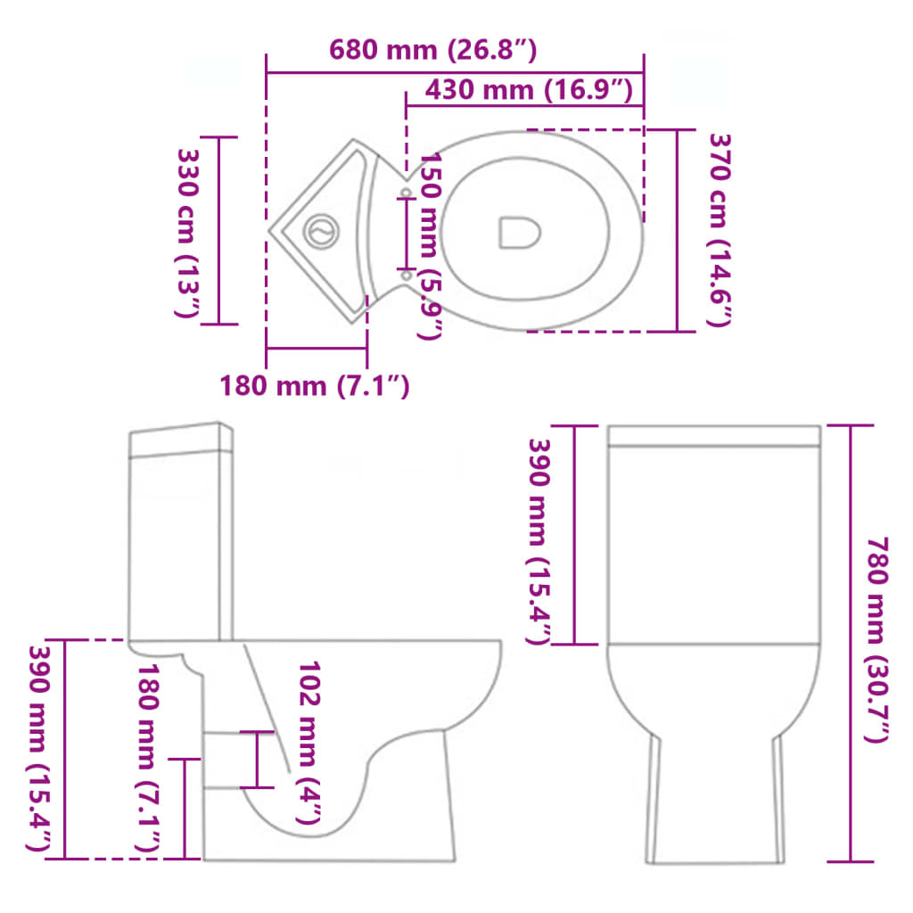 Toilette für Ecke Keramik Weiß - Premium Toiletten - Just €302.78! Shop now at homesales4u