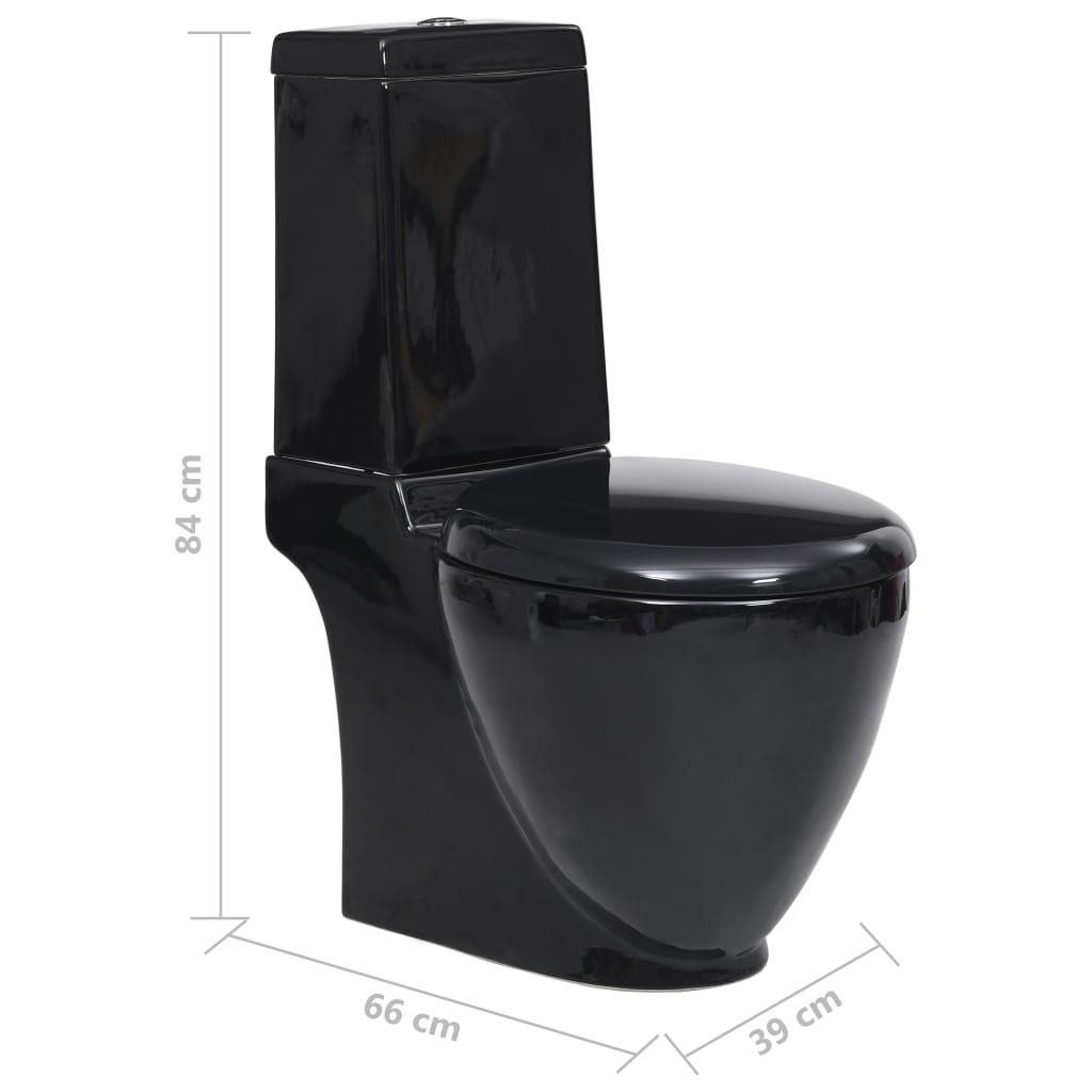 Toilette Rund Keramik Schwarz - Premium Toiletten - Just €368.08! Shop now at homesales4u