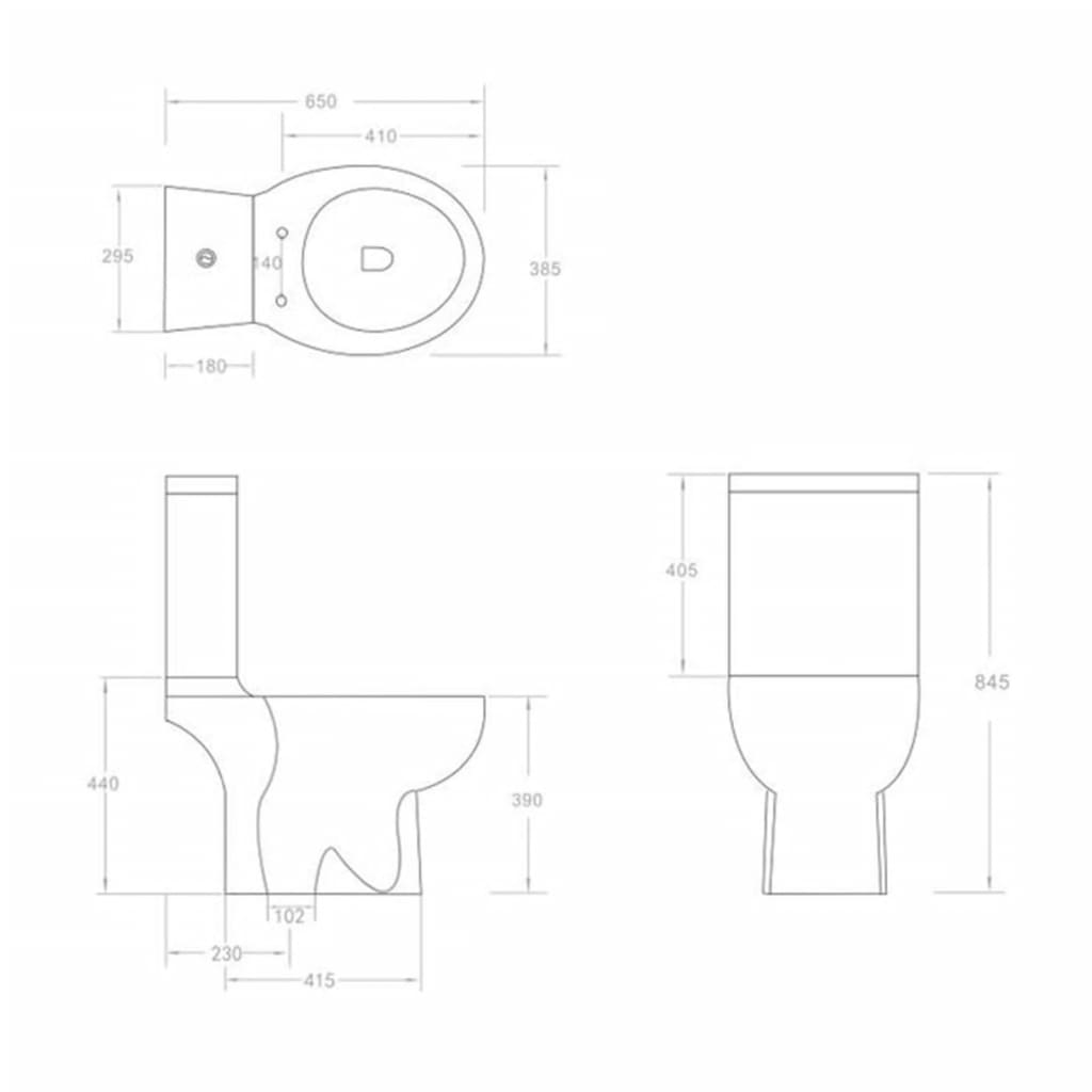 Toilette Rund Keramik Schwarz - Premium Toiletten - Just €368.08! Shop now at homesales4u