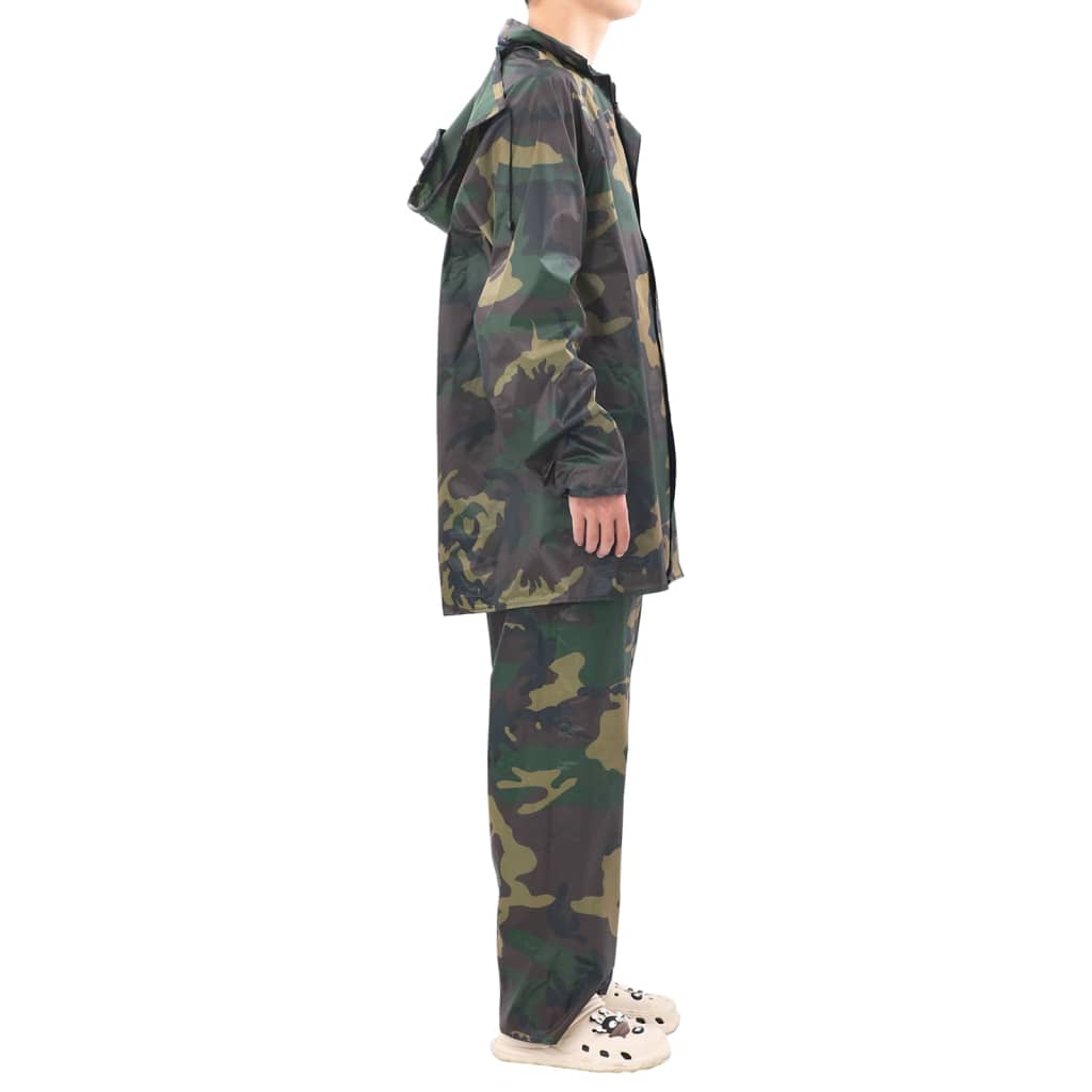 Tarnfarben Regenbekleidung für Männer 2-teilig mit Kapuze Größe L - Premium Regenjacken & Regenponchos - Just €36.91! Shop now at homesales4u