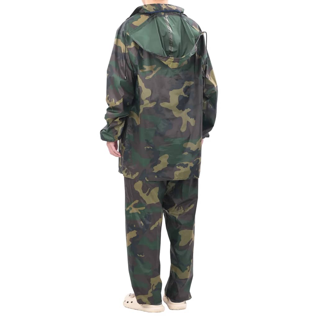 Tarnfarben Regenbekleidung für Männer 2-teilig mit Kapuze Größe L - Premium Regenjacken & Regenponchos - Just €36.91! Shop now at homesales4u