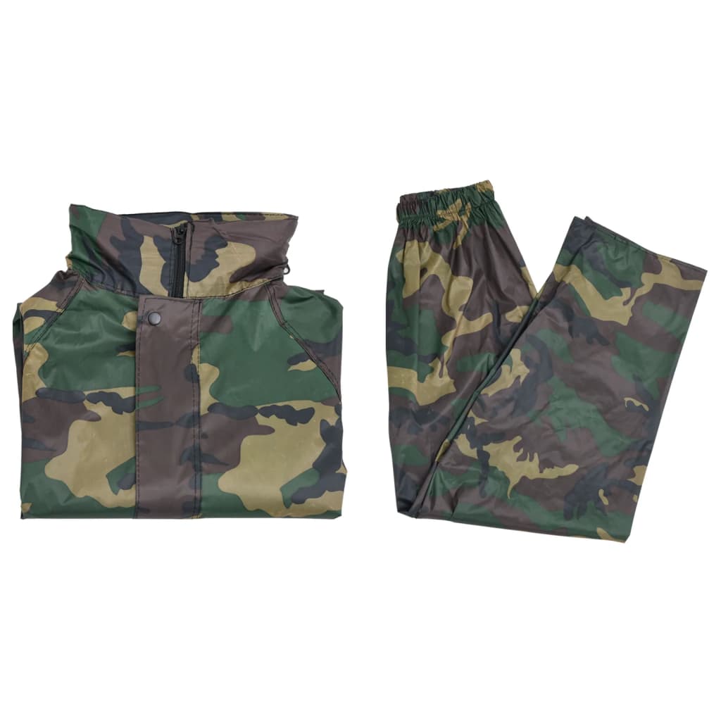 Tarnfarben Regenbekleidung für Männer 2-teilig mit Kapuze Größe L - Premium Regenjacken & Regenponchos - Just €36.91! Shop now at homesales4u