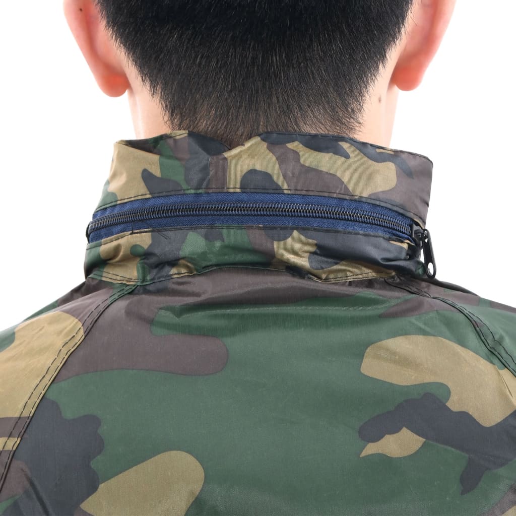 Tarnfarben Regenbekleidung für Männer 2-teilig mit Kapuze Größe XL - Premium Regenjacken & Regenponchos - Just €30.50! Shop now at homesales4u