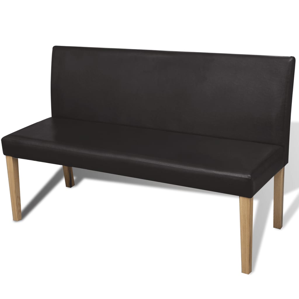 Sitzbank 139,5 cm Dunkelbraun Kunstleder - Premium Truhen- & Flurbänke - Just €271.37! Shop now at homesales4u