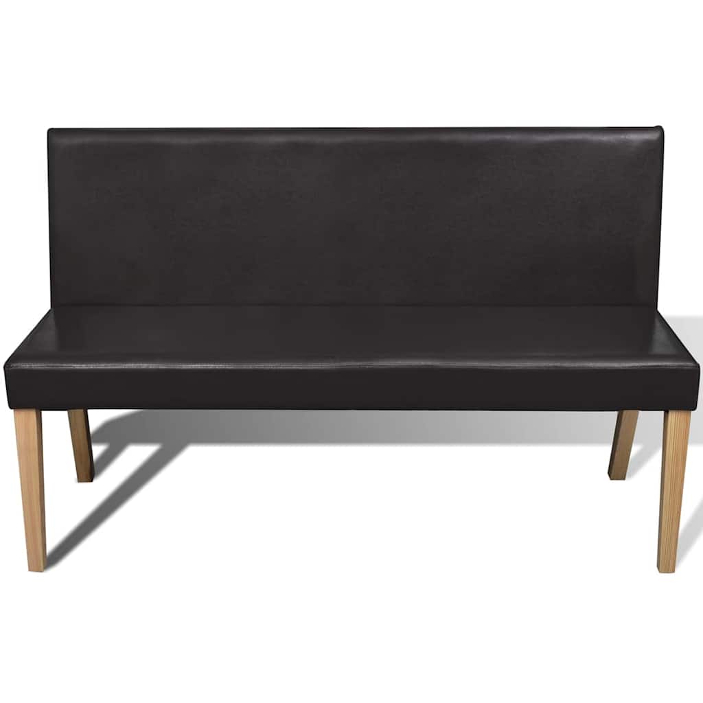 Sitzbank 139,5 cm Dunkelbraun Kunstleder - Premium Truhen- & Flurbänke - Just €271.37! Shop now at homesales4u