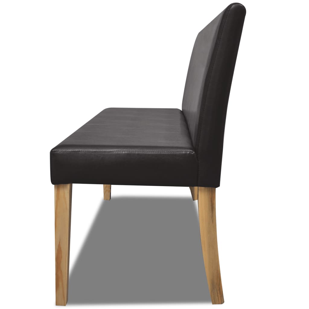 Sitzbank 139,5 cm Dunkelbraun Kunstleder - Premium Truhen- & Flurbänke - Just €271.37! Shop now at homesales4u