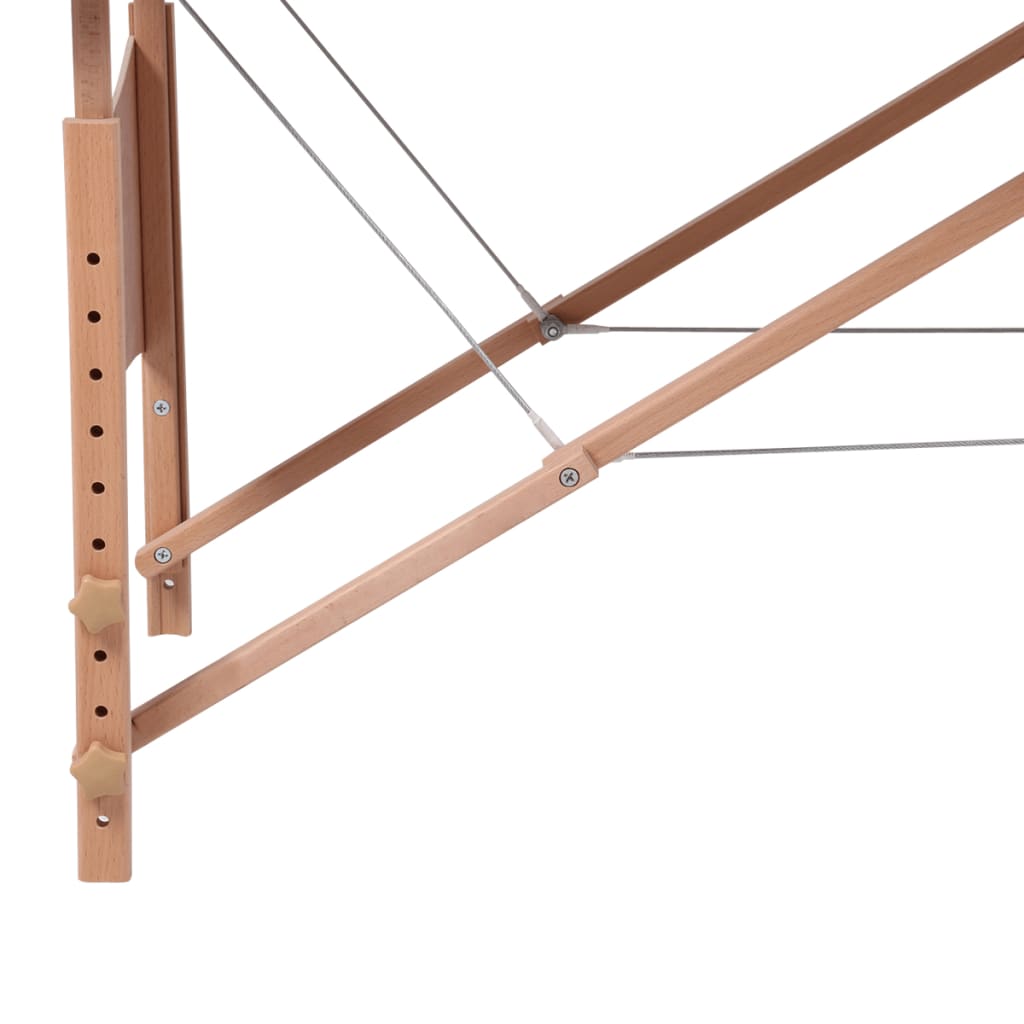 Massageliege Klappbar 4-Zonen mit Holzgestell Schwarz - Premium Massagetische - Just €238.54! Shop now at homesales4u