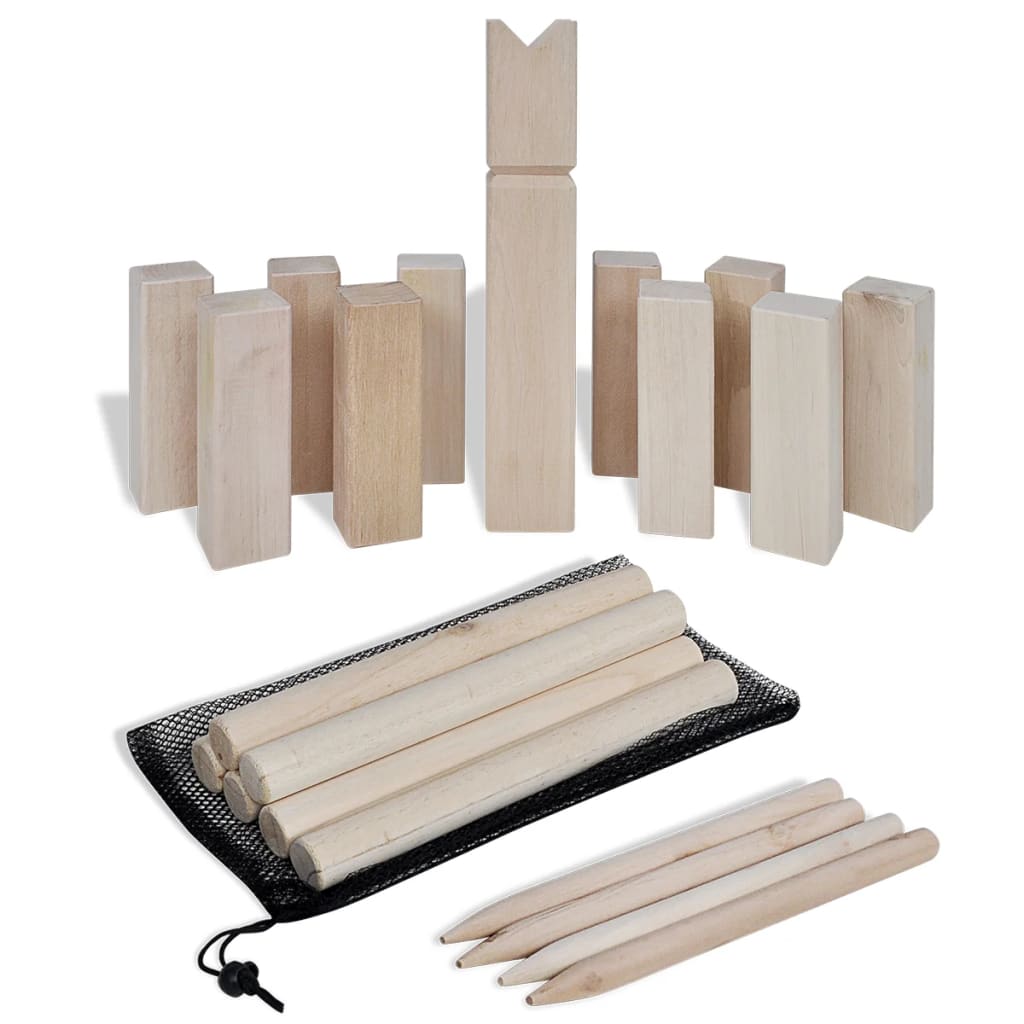 Kubb-Spielset Holz - Premium Gartenspiele - Just €45.61! Shop now at homesales4u