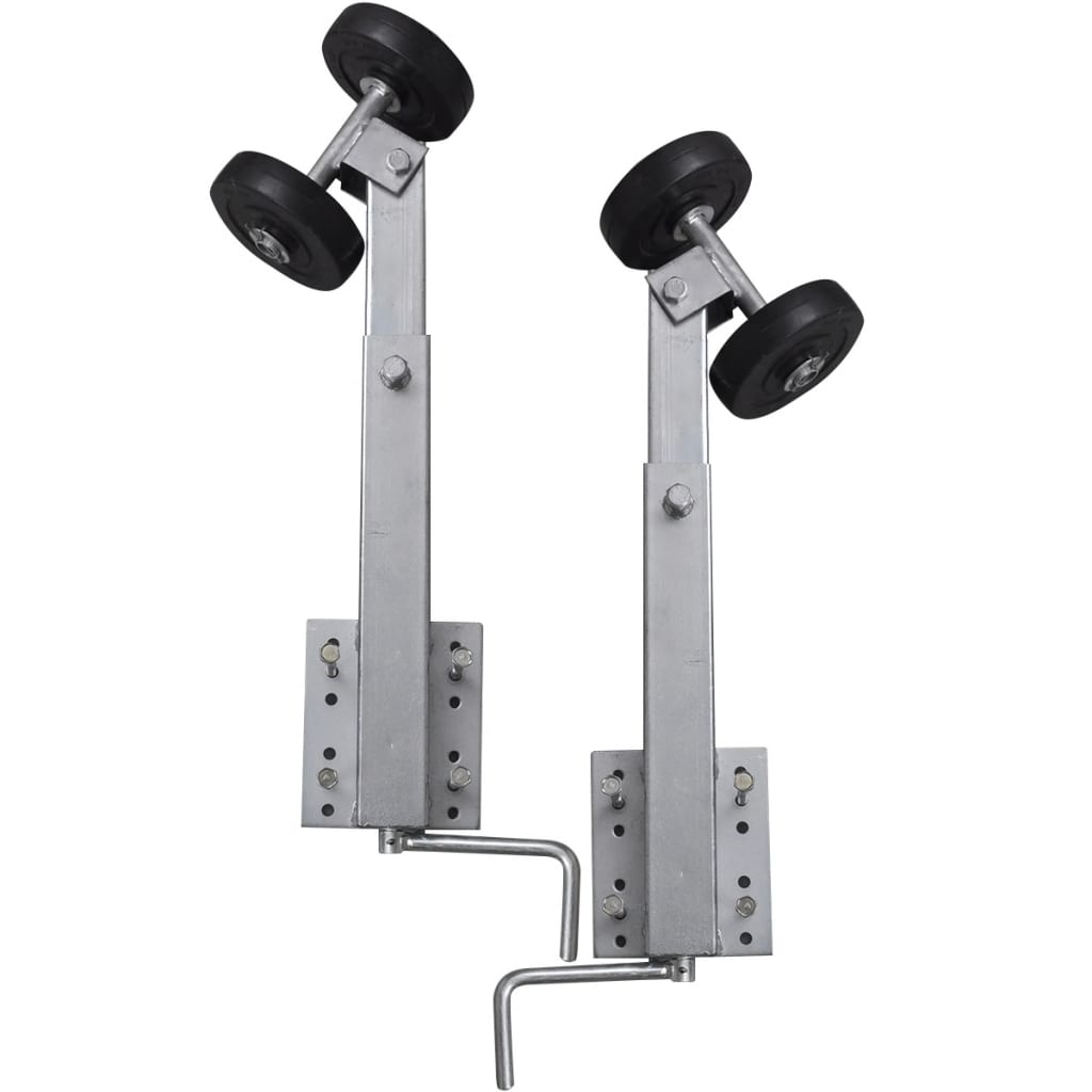 Bootstrailer-Stützen Doppelrollen 2er-Set 59-84 cm - Premium Bootsanhänger - Just €127.99! Shop now at homesales4u