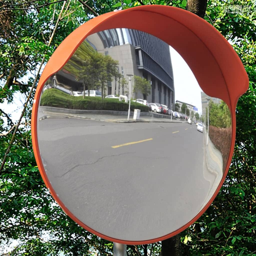 Verkehrsspiegel Konvex PC-Kunststoff Orange 45 cm Outdoor - Premium Verkehrsschilder - Just €59.21! Shop now at homesales4u
