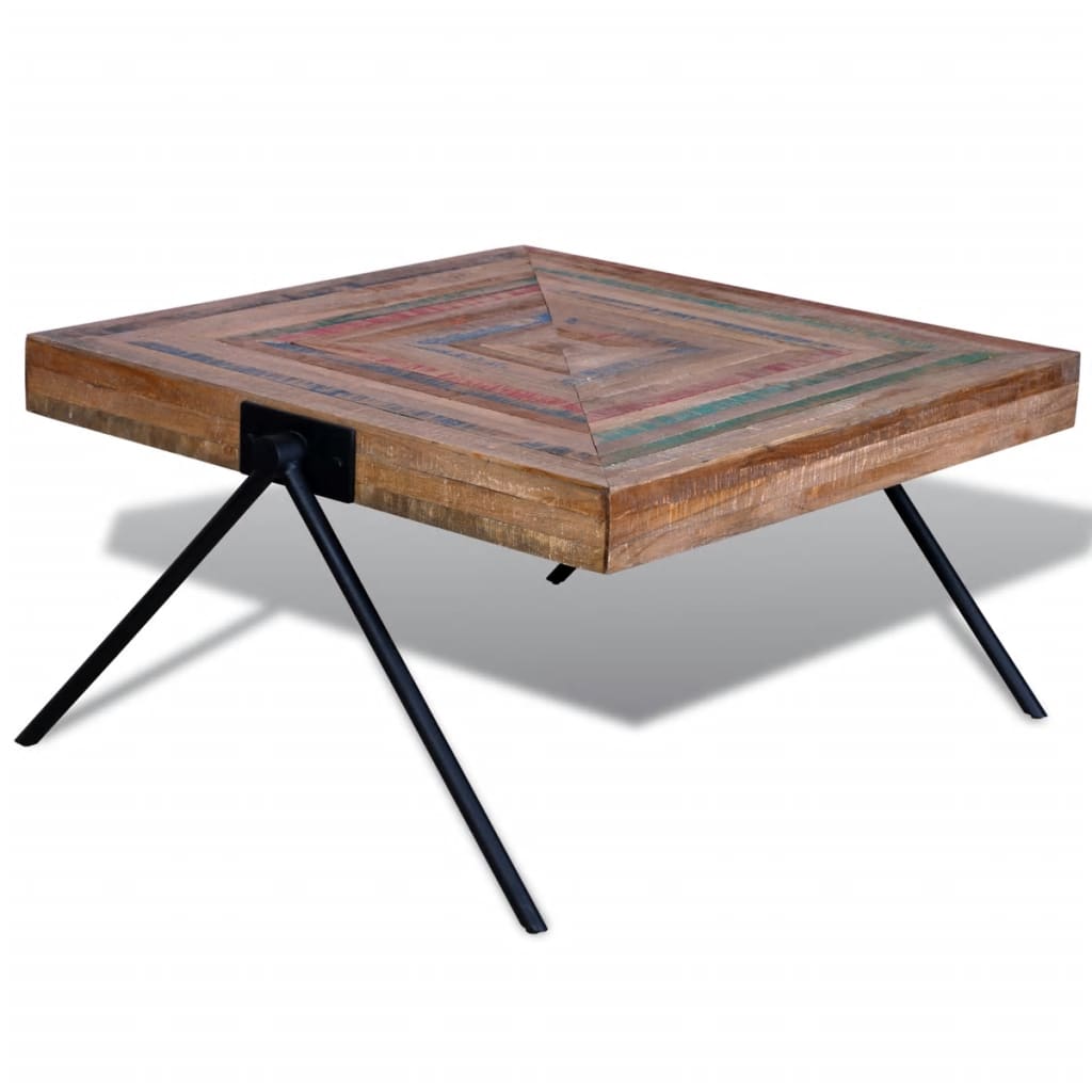 Couchtisch mit V-Beinen Altholz Teak - Premium Couchtische - Just €185.66! Shop now at homesales4u