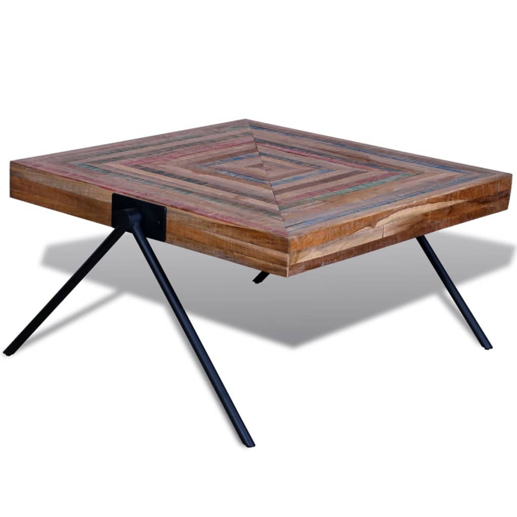 Couchtisch mit V-Beinen Altholz Teak - Premium Couchtische - Just €185.66! Shop now at homesales4u