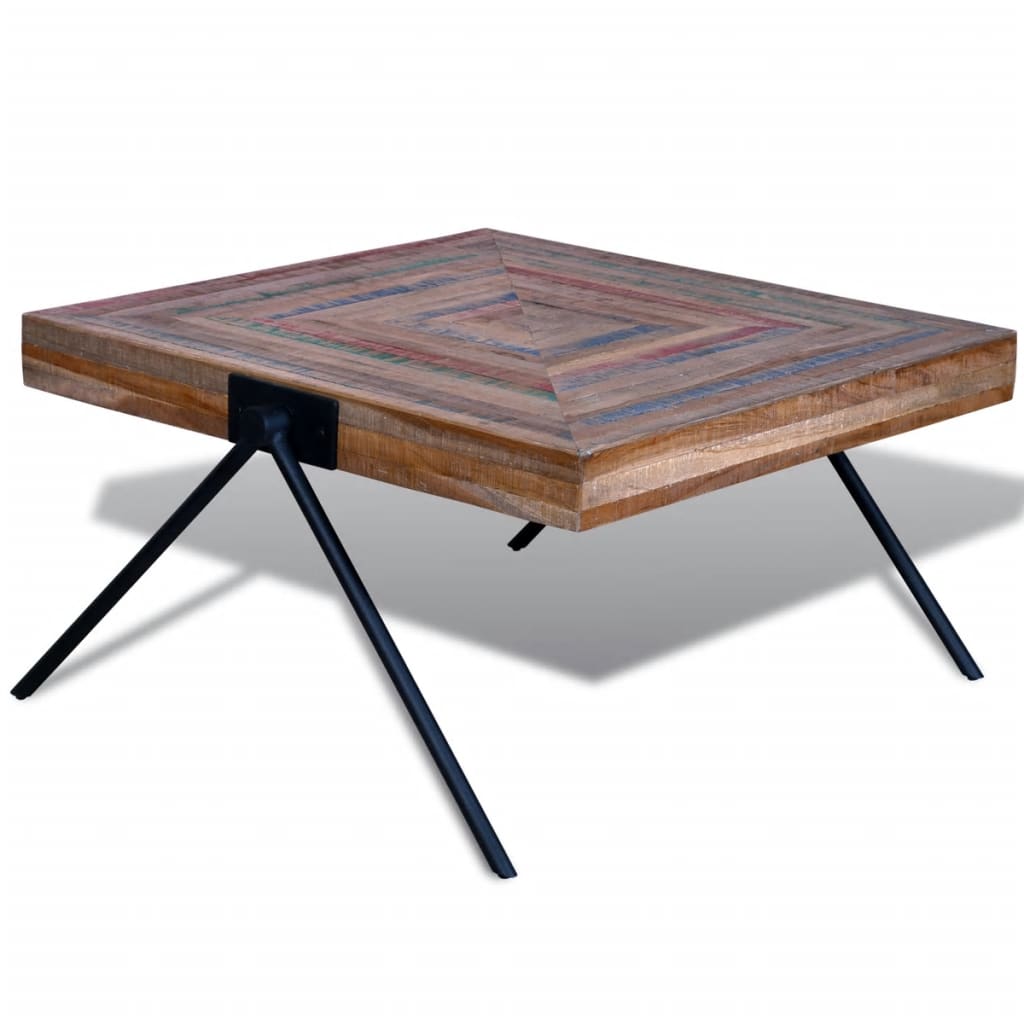 Couchtisch mit V-Beinen Altholz Teak - Premium Couchtische - Just €185.66! Shop now at homesales4u