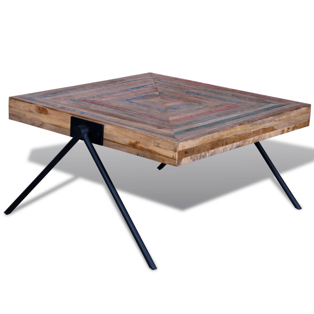 Couchtisch mit V-Beinen Altholz Teak - Premium Couchtische - Just €185.66! Shop now at homesales4u