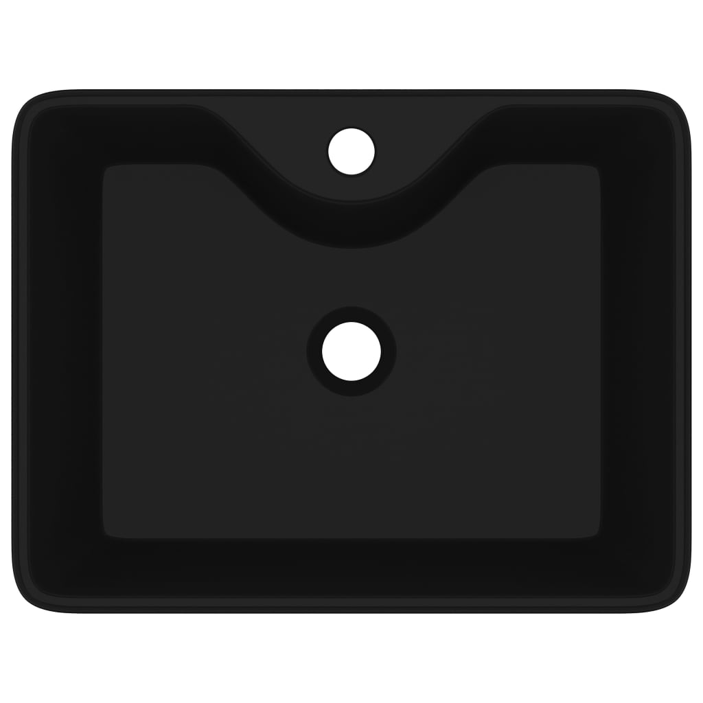 Keramik Waschbecken mit Hahnloch Schwarz Quadratisch - Premium Badezimmer-Waschbecken - Just €97.87! Shop now at homesales4u