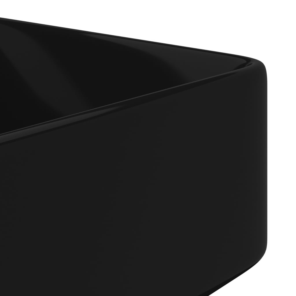 Keramik Waschbecken mit Hahnloch Schwarz Quadratisch - Premium Badezimmer-Waschbecken - Just €97.87! Shop now at homesales4u
