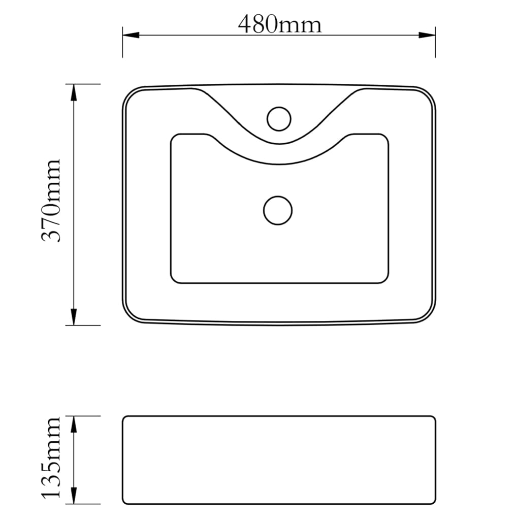 Keramik Waschbecken mit Hahnloch Schwarz Quadratisch - Premium Badezimmer-Waschbecken - Just €97.87! Shop now at homesales4u